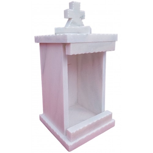 Felinar funerar din marmura alba 40*18*18 cm