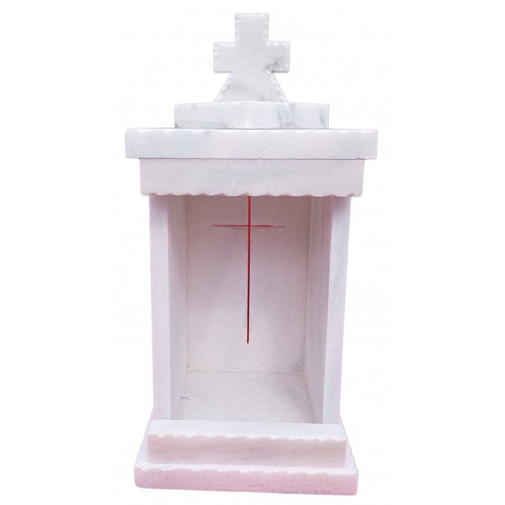 Felinar funerar din marmura alba 40*18*18 cm