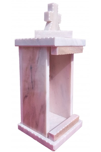 Felinar funerar din marmura roz 40*15*15 cm